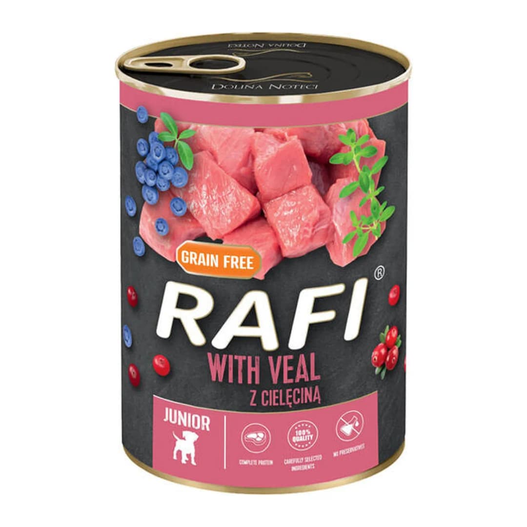 RAFI Karma mokra dla szczeniąt z cielęciną 400 g