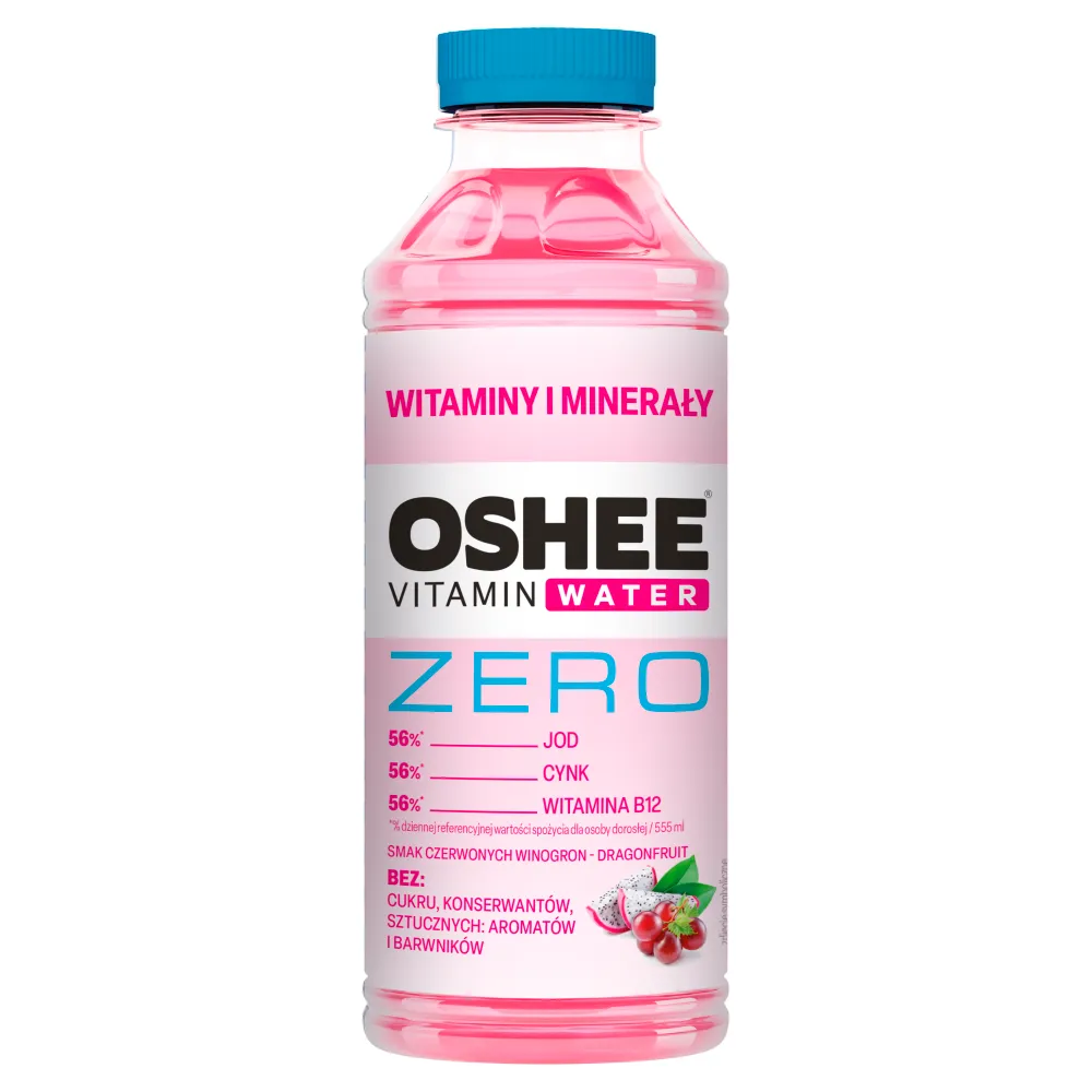 OSHEE VITAMIN WATER Napój witaminowy o smaku czerwonych winogron bez cukru 555 ml