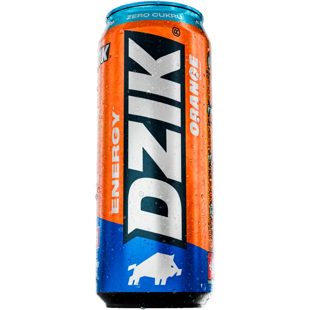 DZIK Napój energetyczny o smaku pomarańczy bez cukru 500 ml