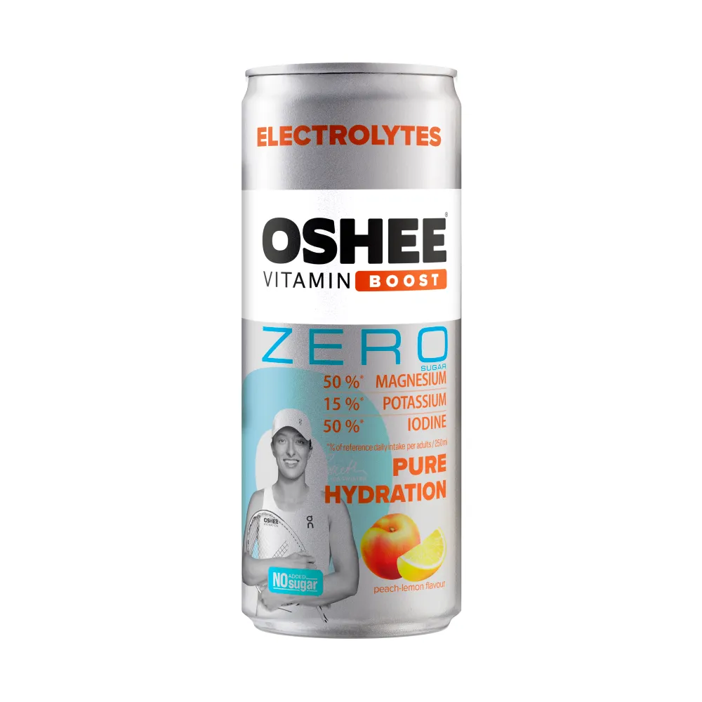 OSHEE VITAMIN BOOST Napój elektrolitowy o smaku brzoskwini bez cukru 250 ml