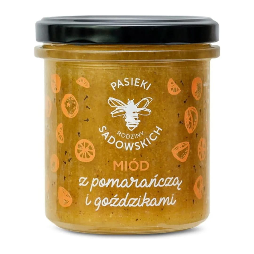 PASIEKI RODZINY SADOWSKICH Miód z pomarańczą i goździkami 430 g