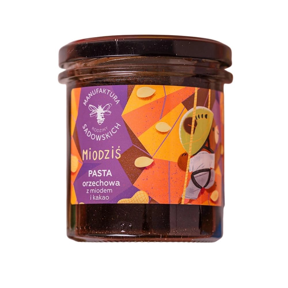 PASIEKI RODZINY SADOWSKICH MIODZIŚ Pasta orzechowa z miodem i kakao 300 g