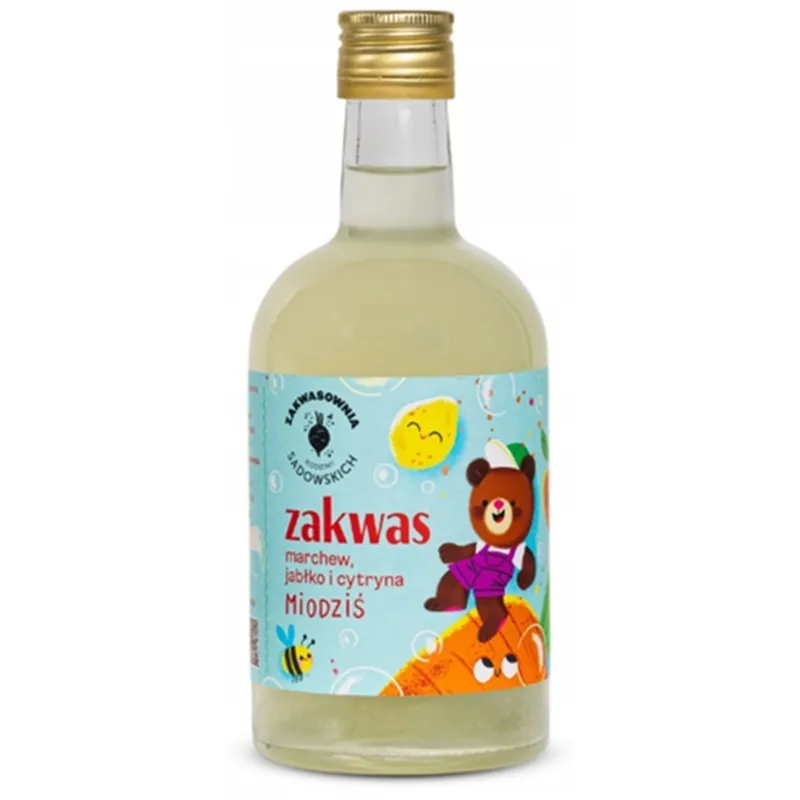 ZAKWASOWNIA RODZINY SADOWSKICH MIODZIŚ Zakwas z marchewki z jabłkiem i cytryną 750 ml