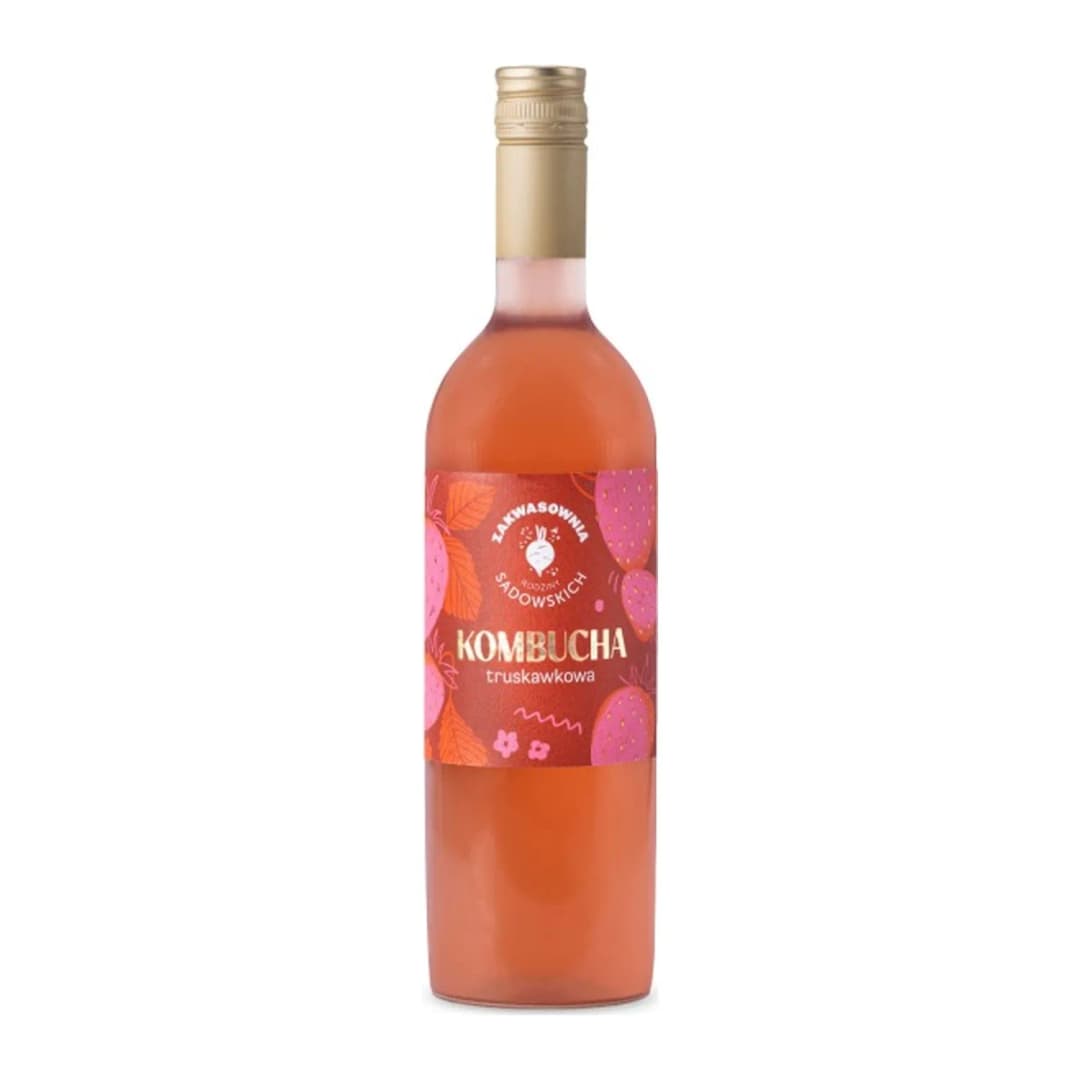 ZAKWASOWNIA RODZINY SADOWSKICH Kombucha truskawkowa 750 ml
