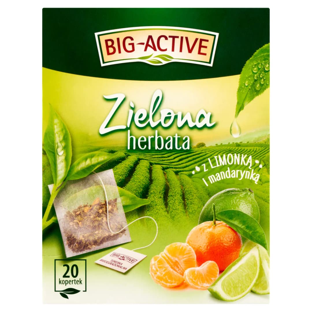 BIG-ACTIVE Herbata zielona mandarynka - limonka (20 x 1,5 g) 30 g
