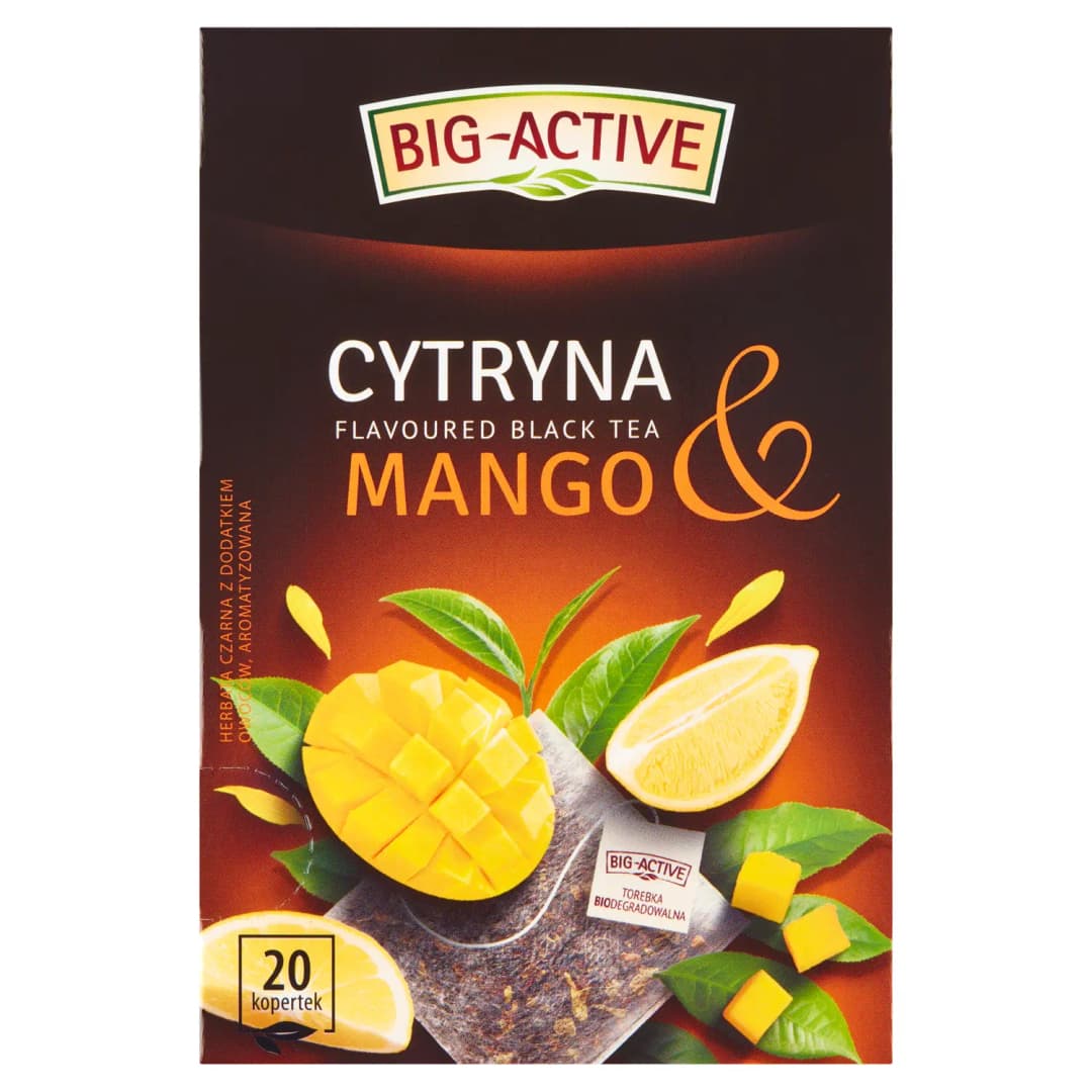 BIG-ACTIVE Herbata zielona cytryna - mango (20 x 2 g) 40 g