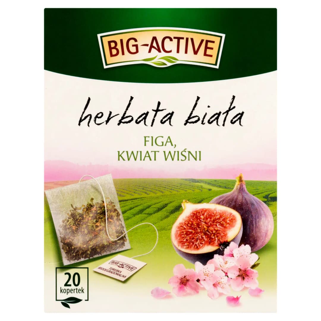 BIG-ACTIVE Herbata biała z figą i kwiatem wiśni (20 x 1,5 g) 30 g