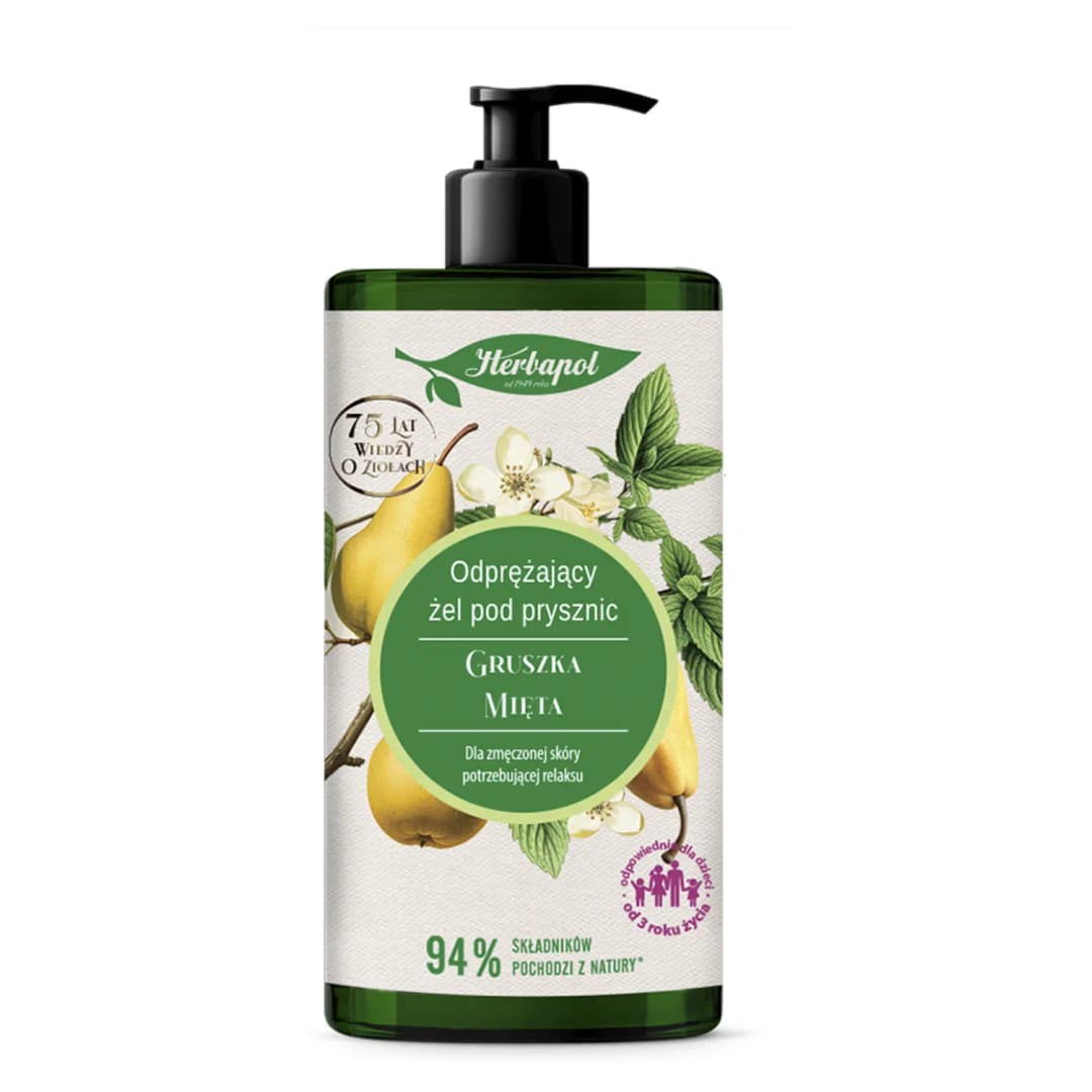 HERBAPOL Żel pod prysznic odprężający gruszka - mięta 740 ml