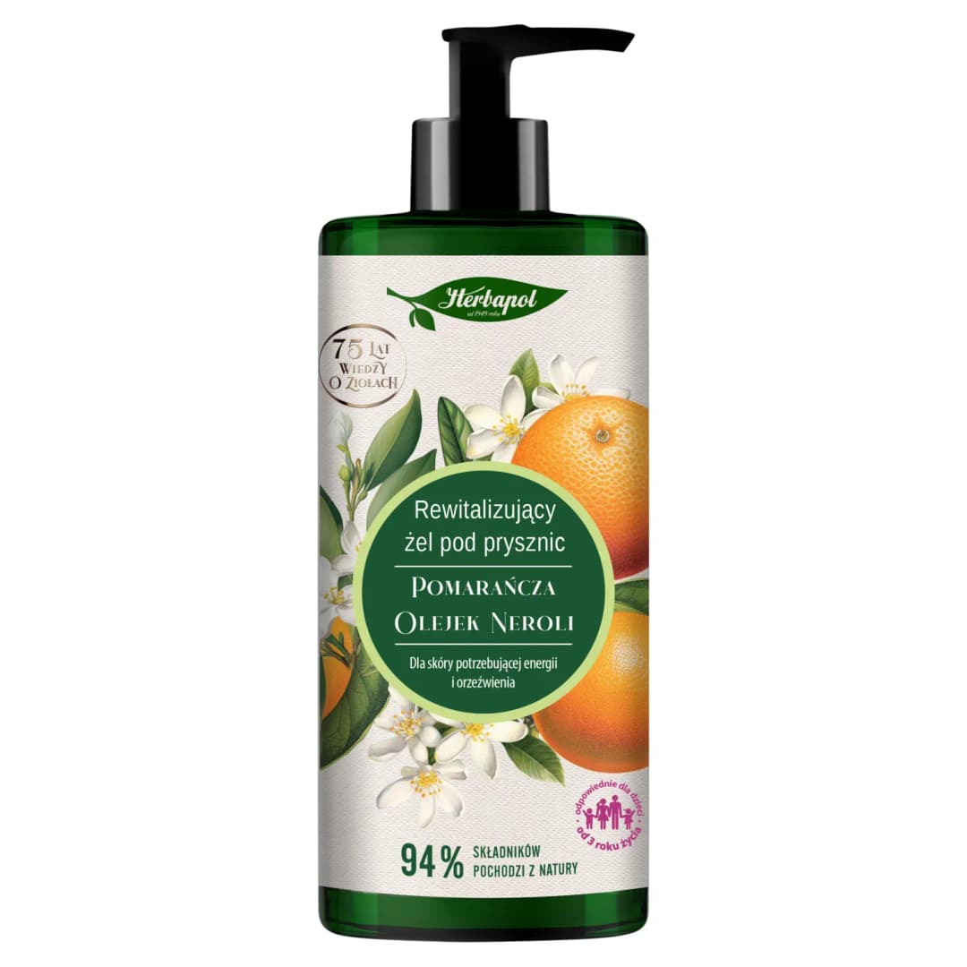 HERBAPOL Żel pod prysznic rewitalizujący pomarańcza - olejek neroli 740 ml