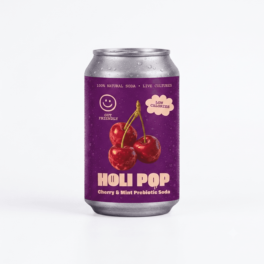 HOLI POP Napój prebiotyczny z wiśnią i miętą 330 ml