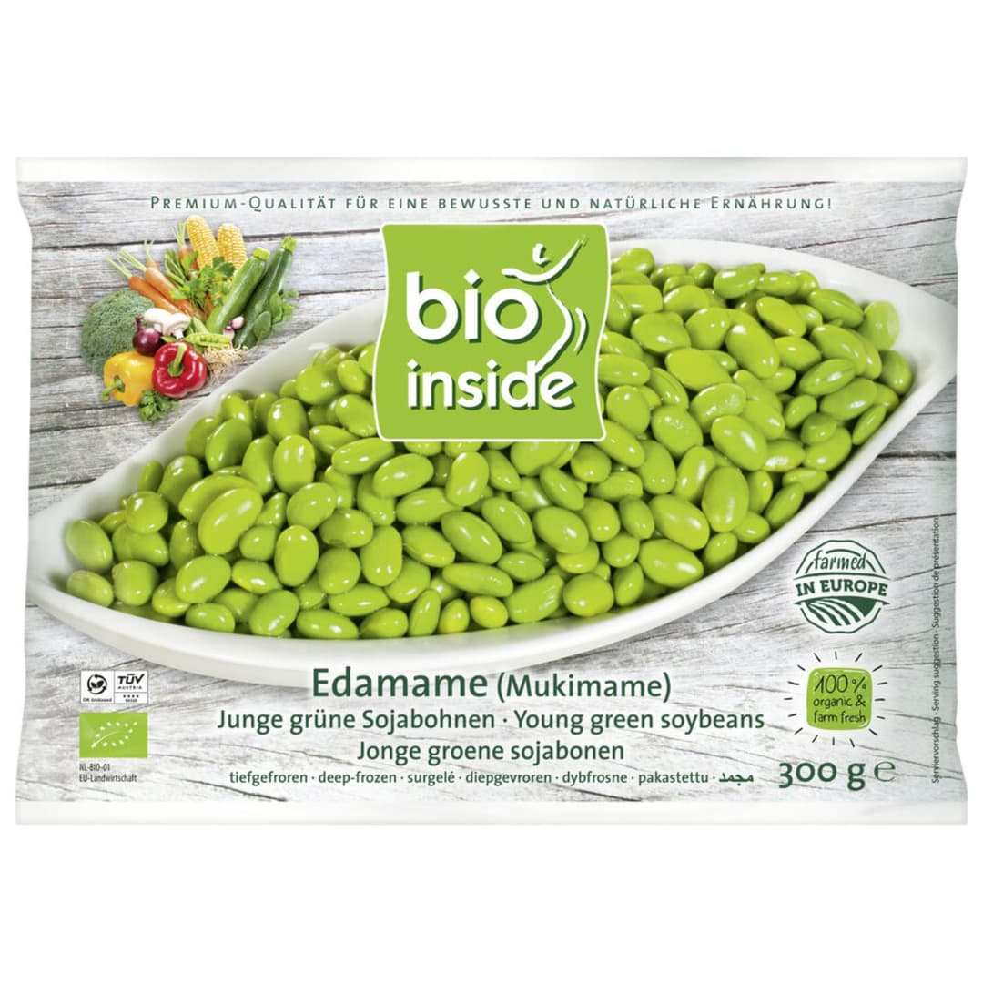 BIO INSIDE Soja edamame łuskana mrożona bezglutenowa BIO 300 g