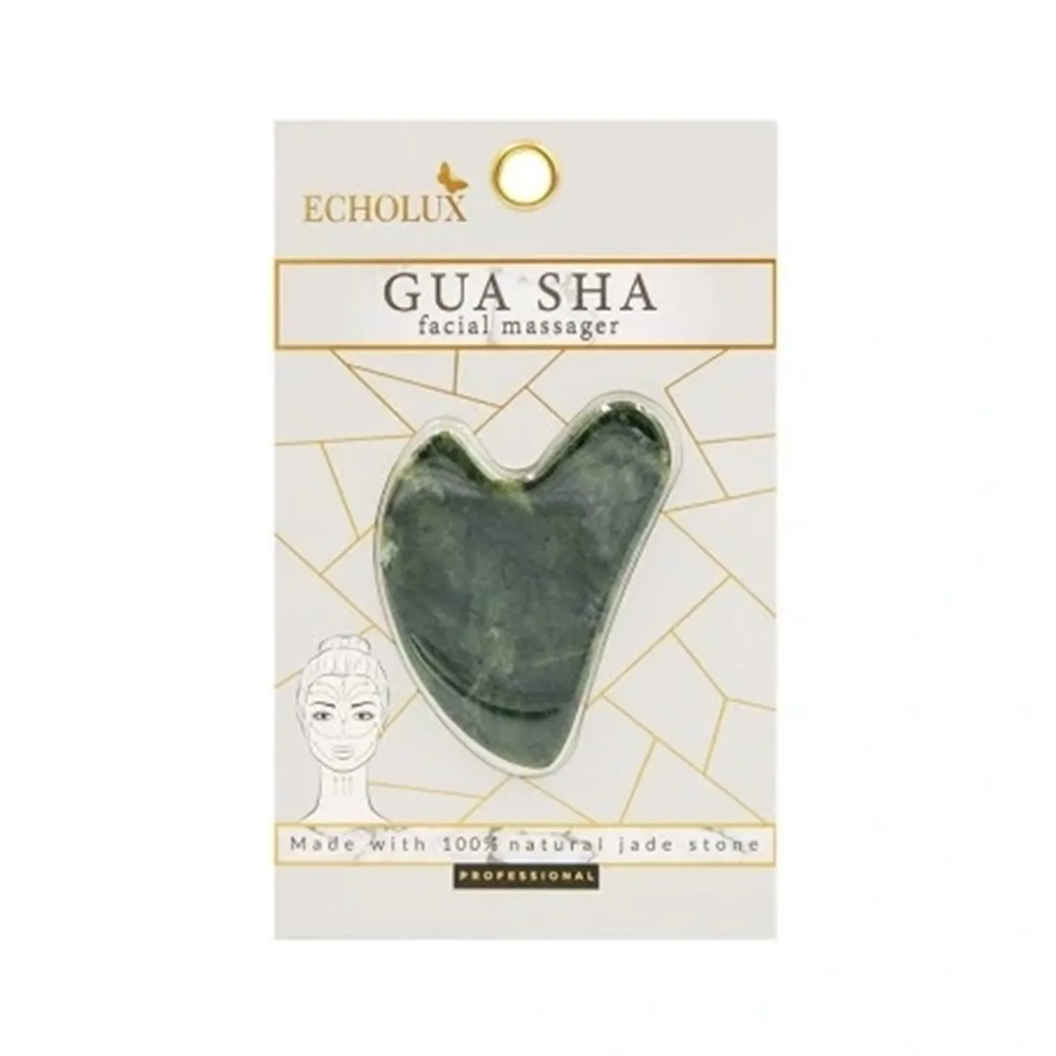 ECHOLUX Kamień Gua Sha do masażu z jadeitu 1 szt.