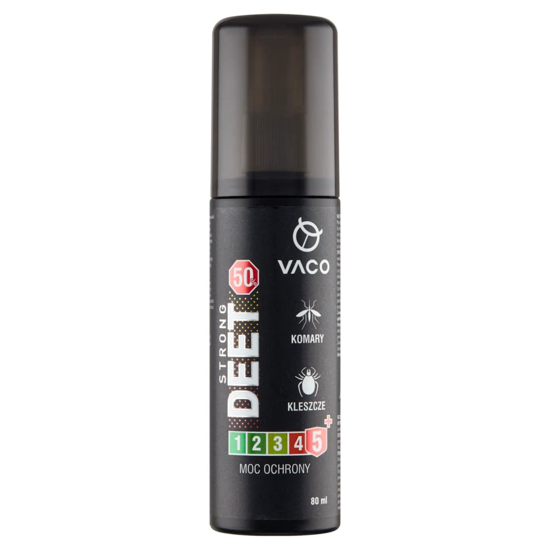 VACO STRONG DEET Płyn na komary, kleszcze i meszki 80 ml