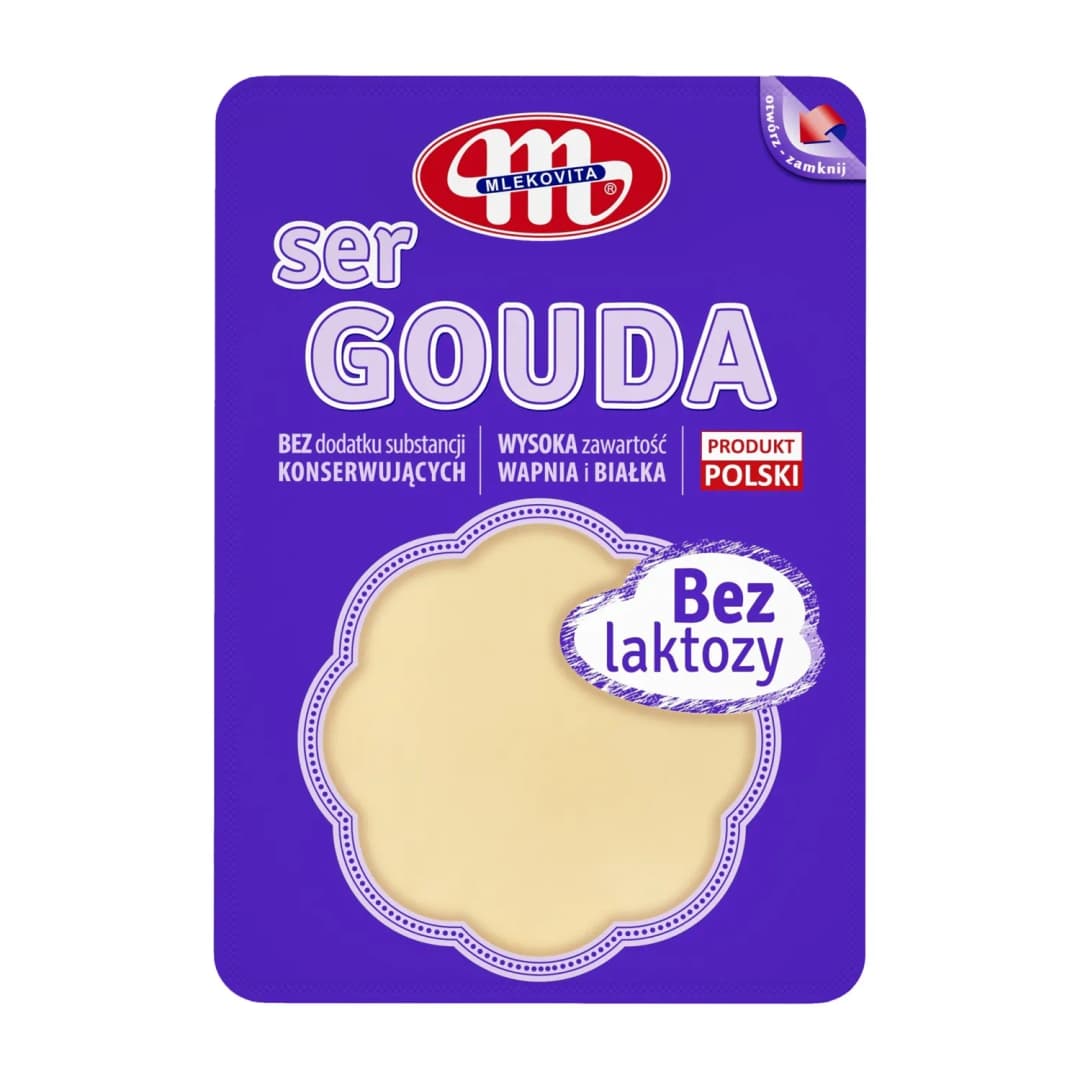 MLEKOVITA Ser gouda bez laktozy plastry 12 szt. 150 g