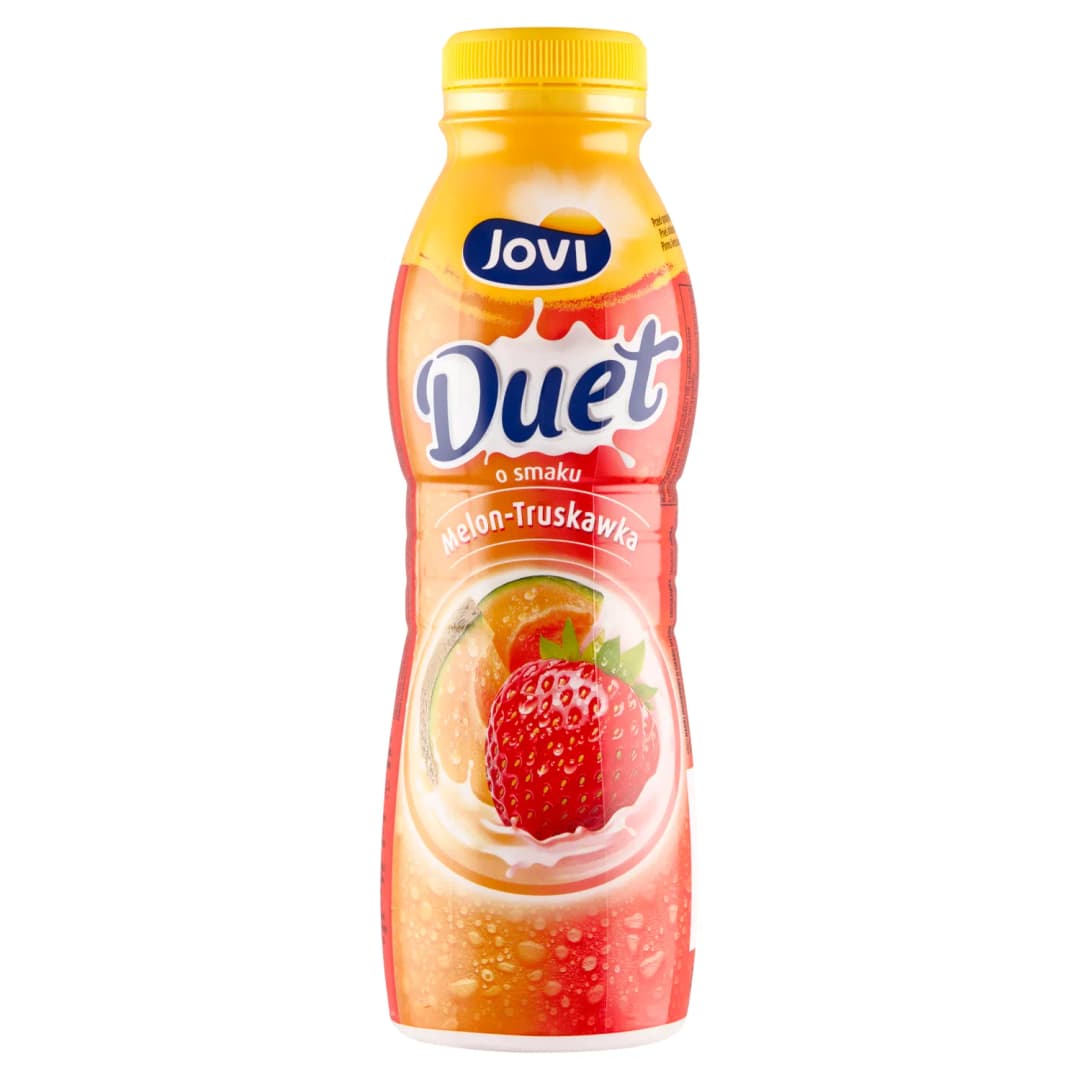 JOVI DUET Napój jogurtowy o smaku melona i truskawki 350 g