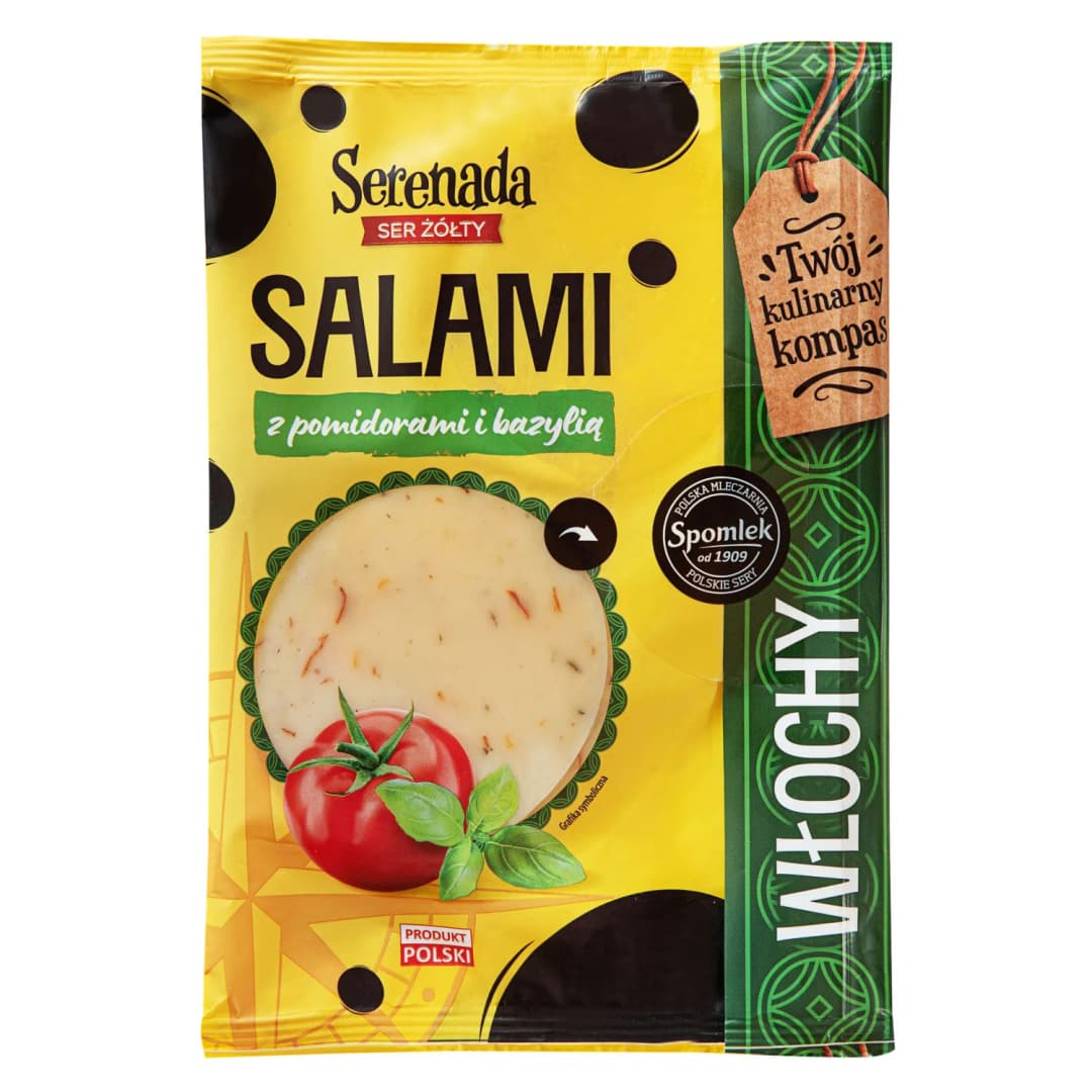 SERENADA Ser żółty salami z pomidorami i bazylią plastry 135 g