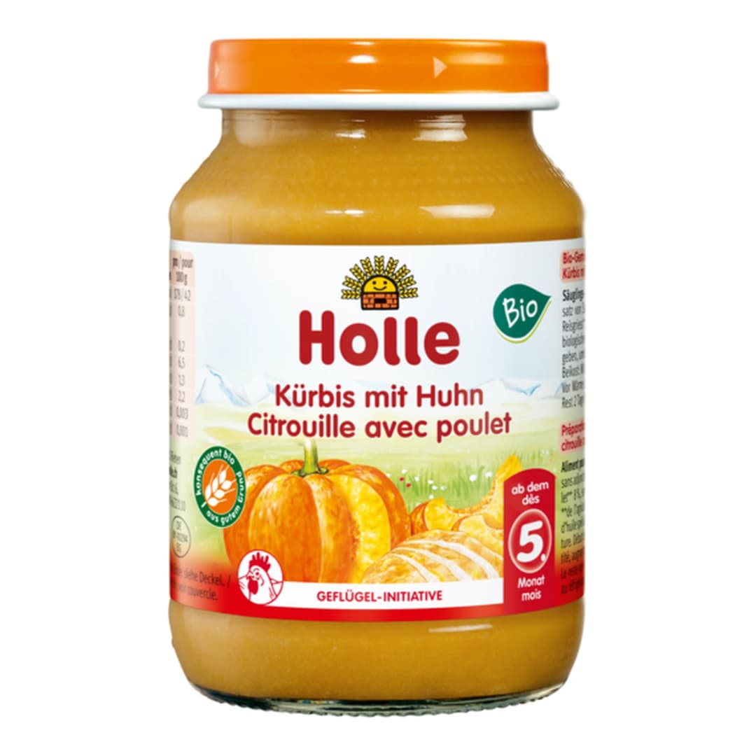 HOLLE Dynia z kurczakiem bez glutenu i cukru BIO 190 g