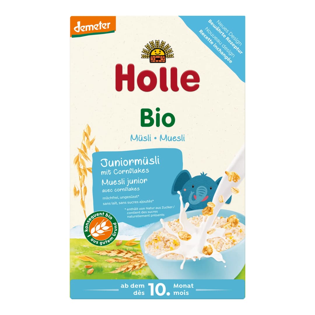 HOLLE Kaszka zbożowa musli malina-jabłko-banan bez cukru BIO 250 g
