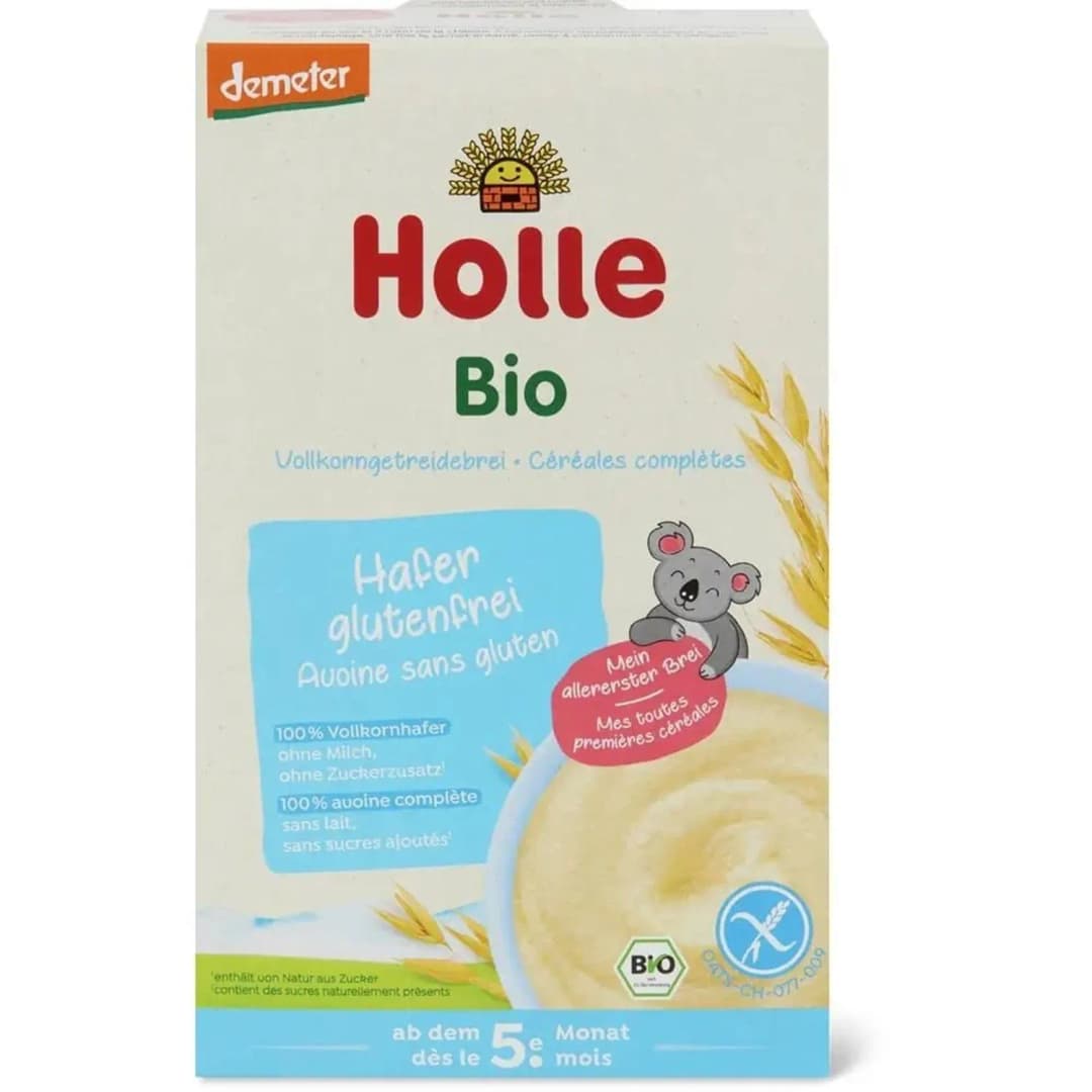HOLLE Kaszka owsiana pełnoziarnista bez glutenu i cukru BIO 250 g