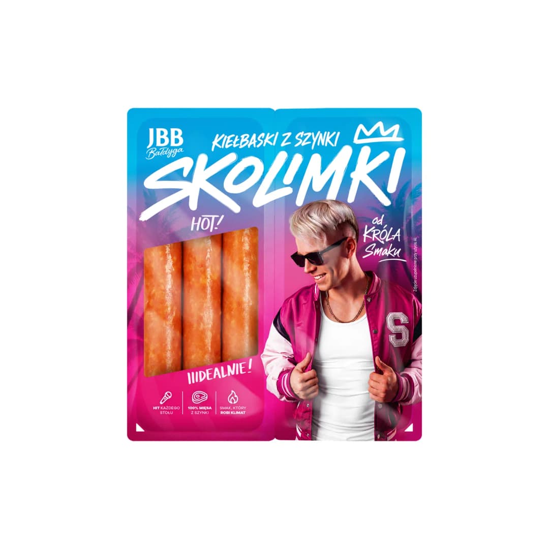 JBB SKOLIMKI Kiełbaski z szynki 220 g