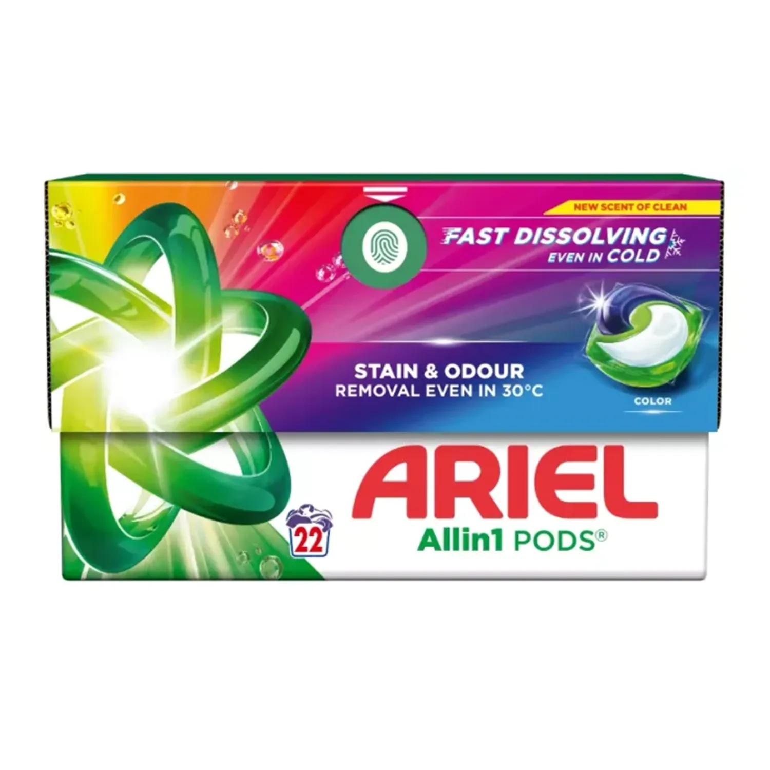 ARIEL ALLIN1 Kapsułki do prania tkanin kolorowych 22 szt.