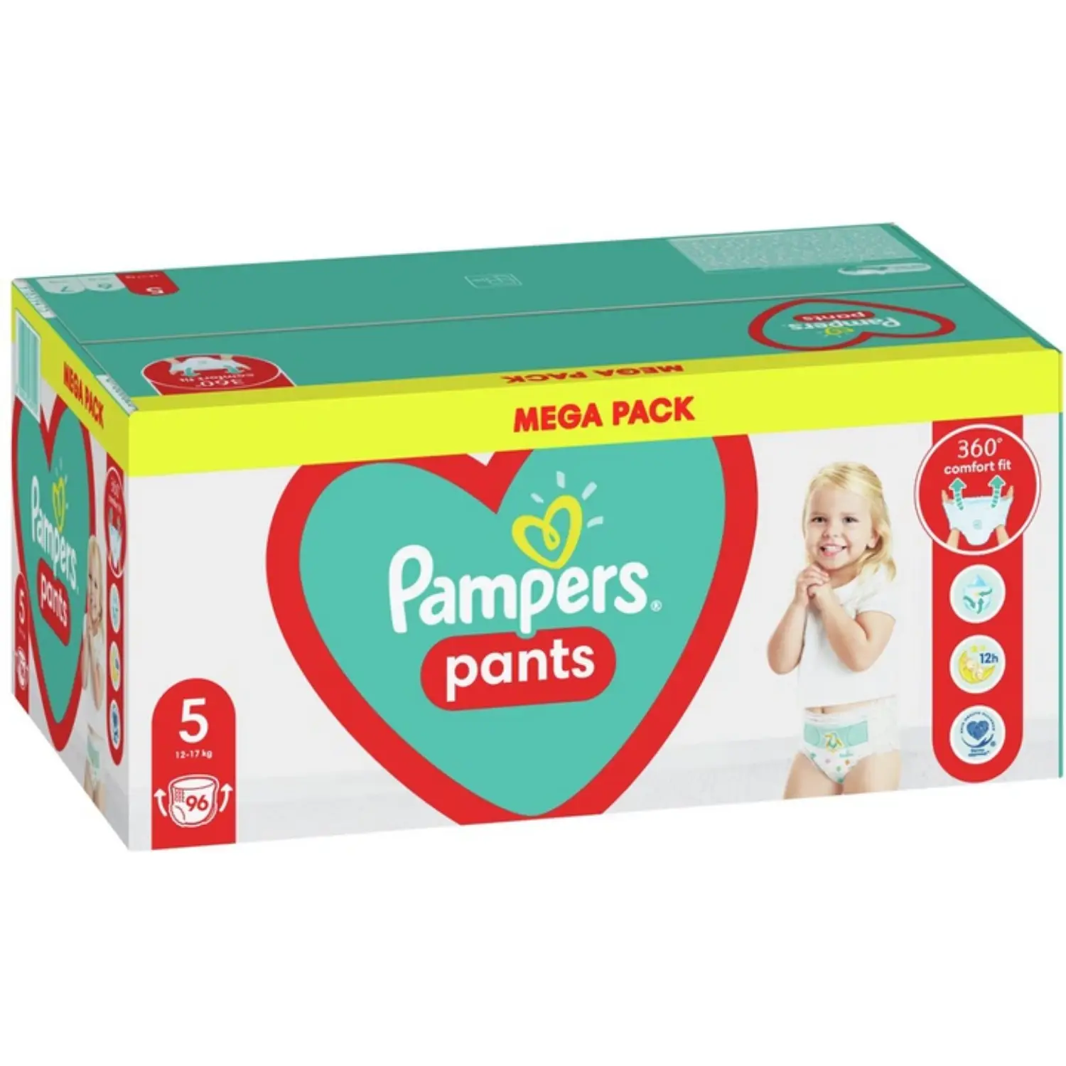 PAMPERS ACTIVE BABY Pieluchomajtki Rozmiar 5, 11kg-17kg 96 szt.
