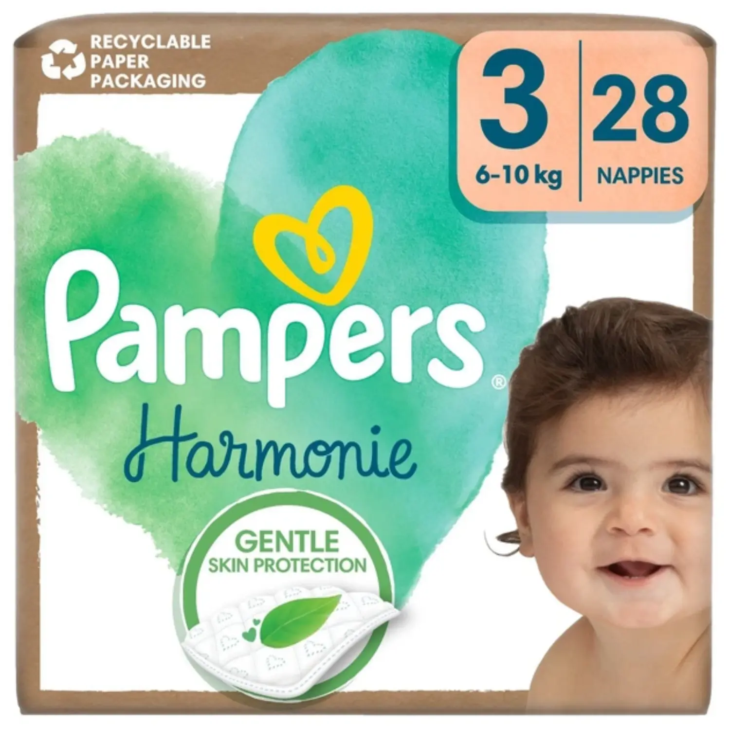 PAMPERS HARMONIE BABY Pieluszki Rozmiar 3, 6kg-10kg 28 szt.