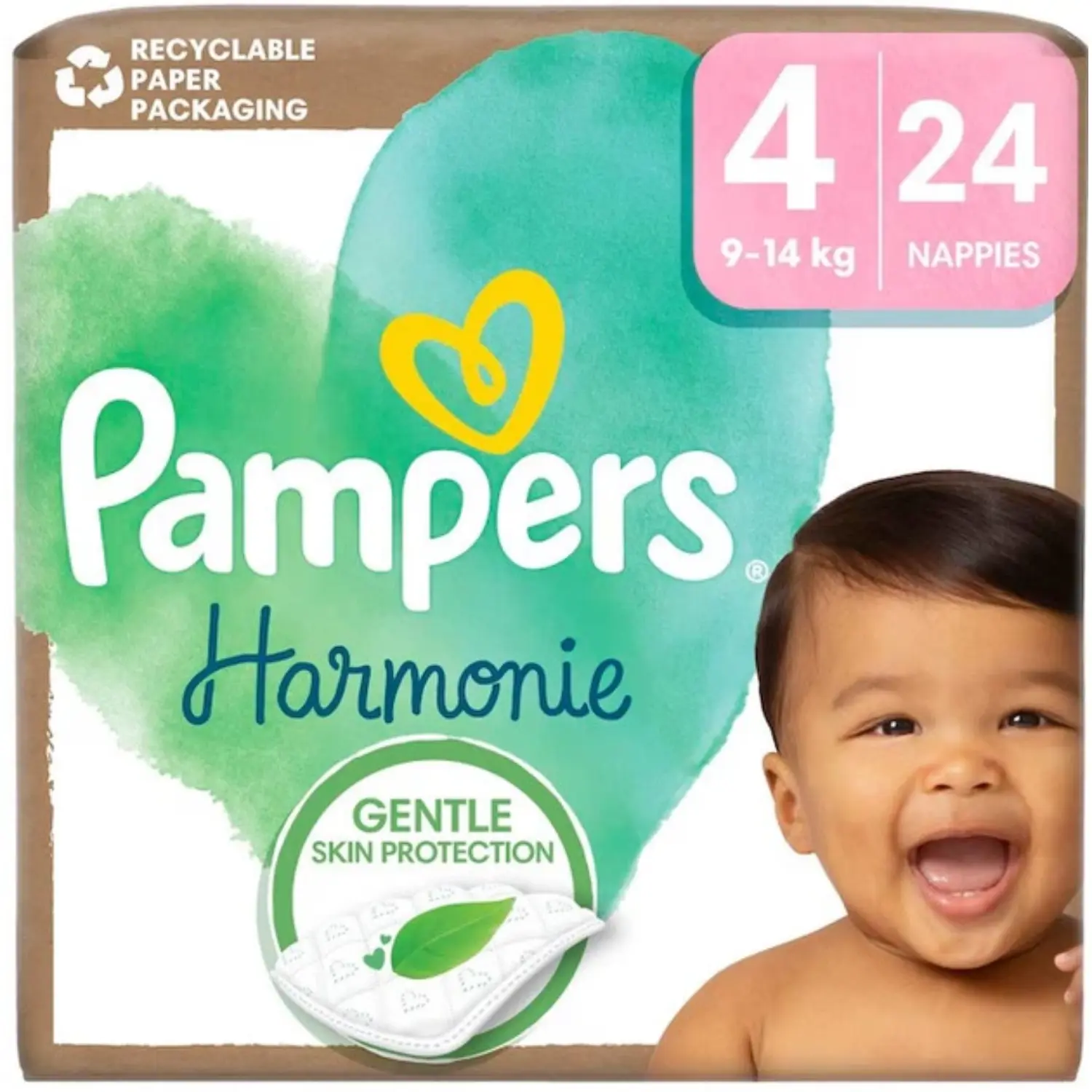 PAMPERS HARMONIE Pieluszki Rozmiar 4, 9kg-14kg 24 szt.