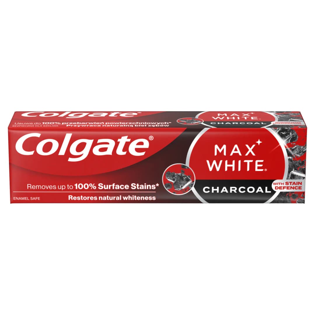 COLGATE MAX WHITE Pasta do zębów wybielająca Charcoal 75 ml