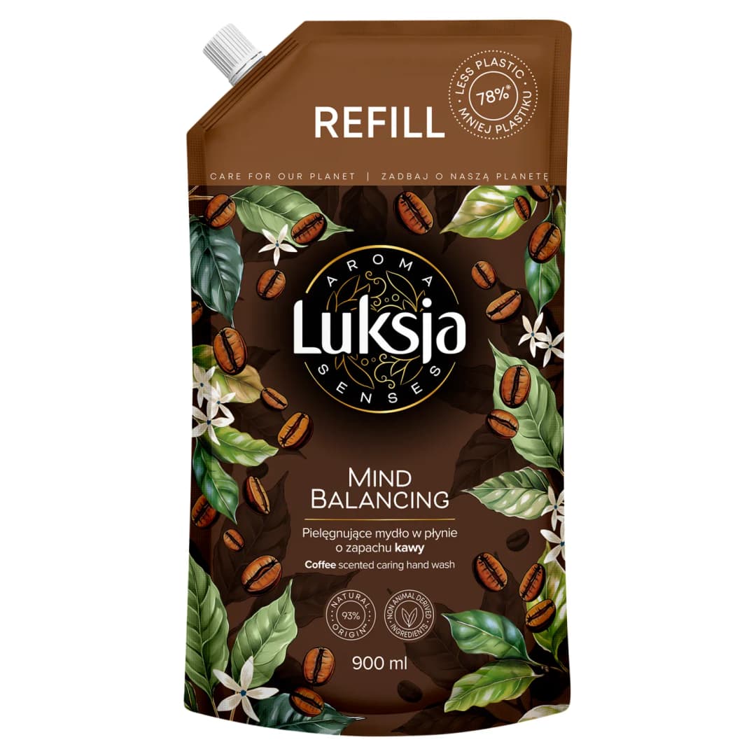 LUKSJA AROMA SENSES Mydło do rąk o zapachu kawy zapas 900 ml