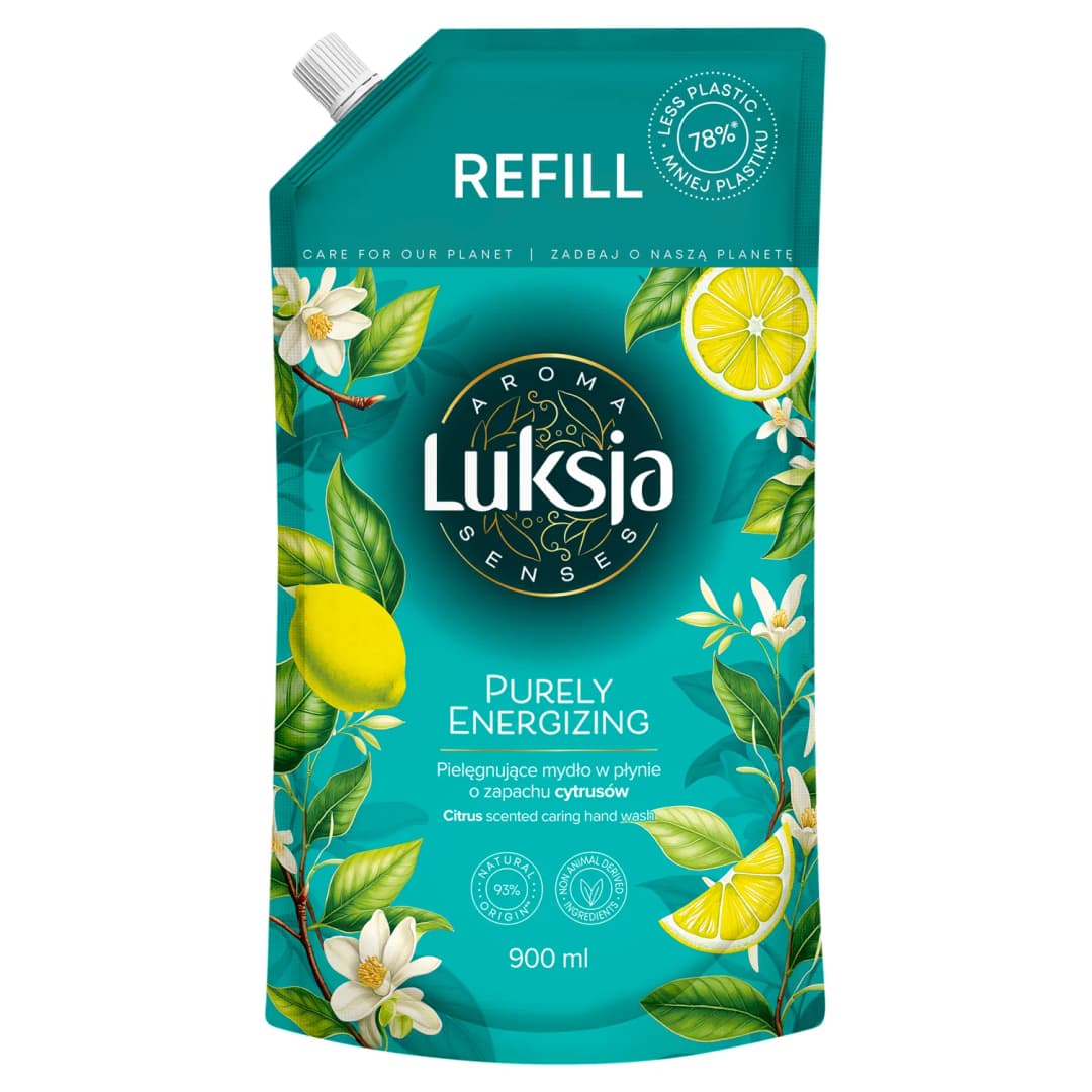 LUKSJA AROMA SENSES Mydło do rąk o zapachu cytrusów zapas 900 ml