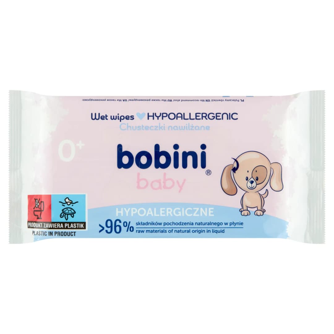 BOBINI BABY Chusteczki nawilżane hypoalergiczne 60 szt.