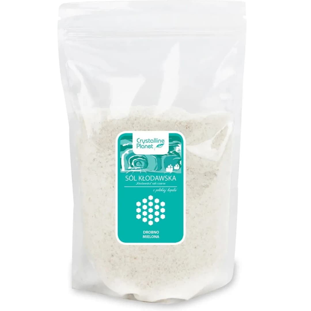 CRYSTALLINE PLANET Sól kłodawska drobno mielona bezglutenowa 1000 g