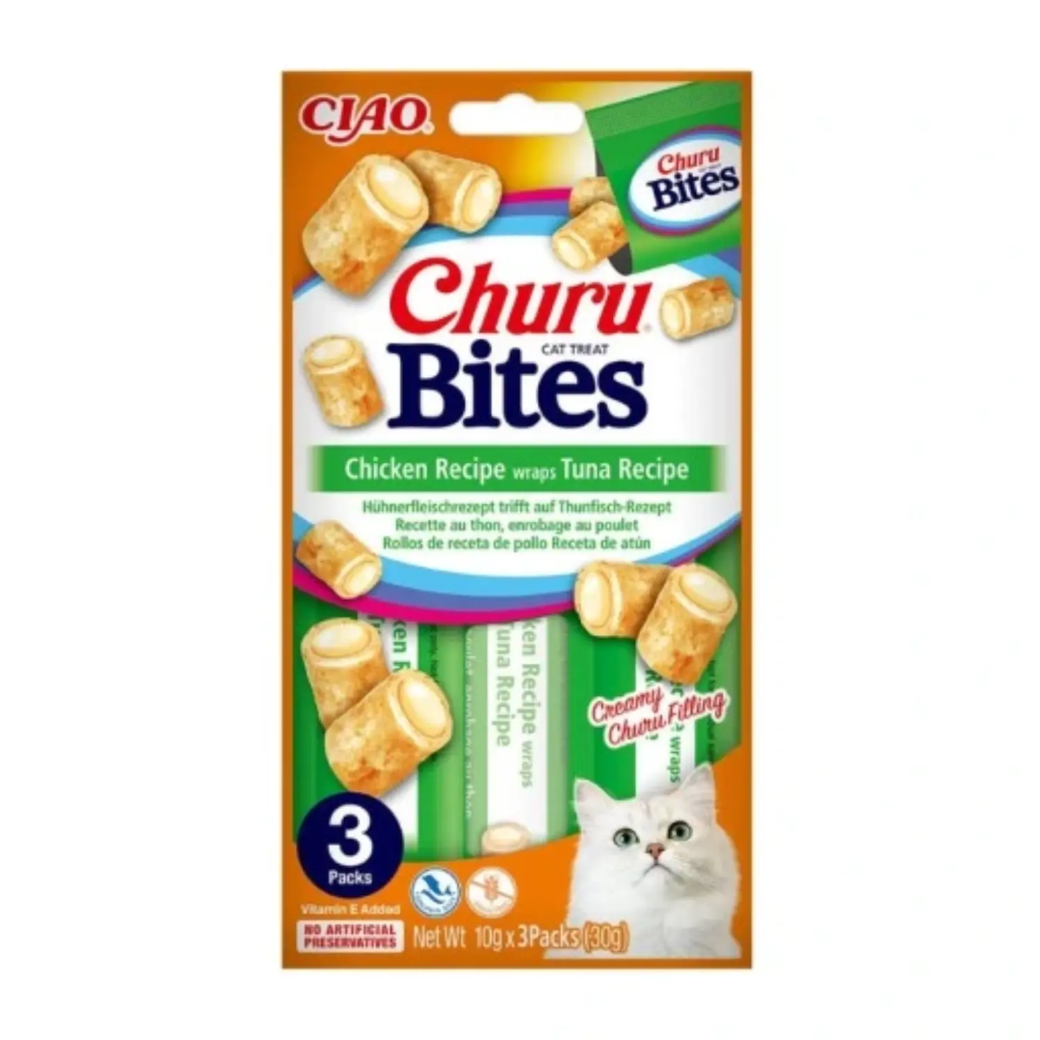 INABA CIAO Przysmak dla Kota Churu Bites Kurczak i Tuńczyk 3x10 g 30 g