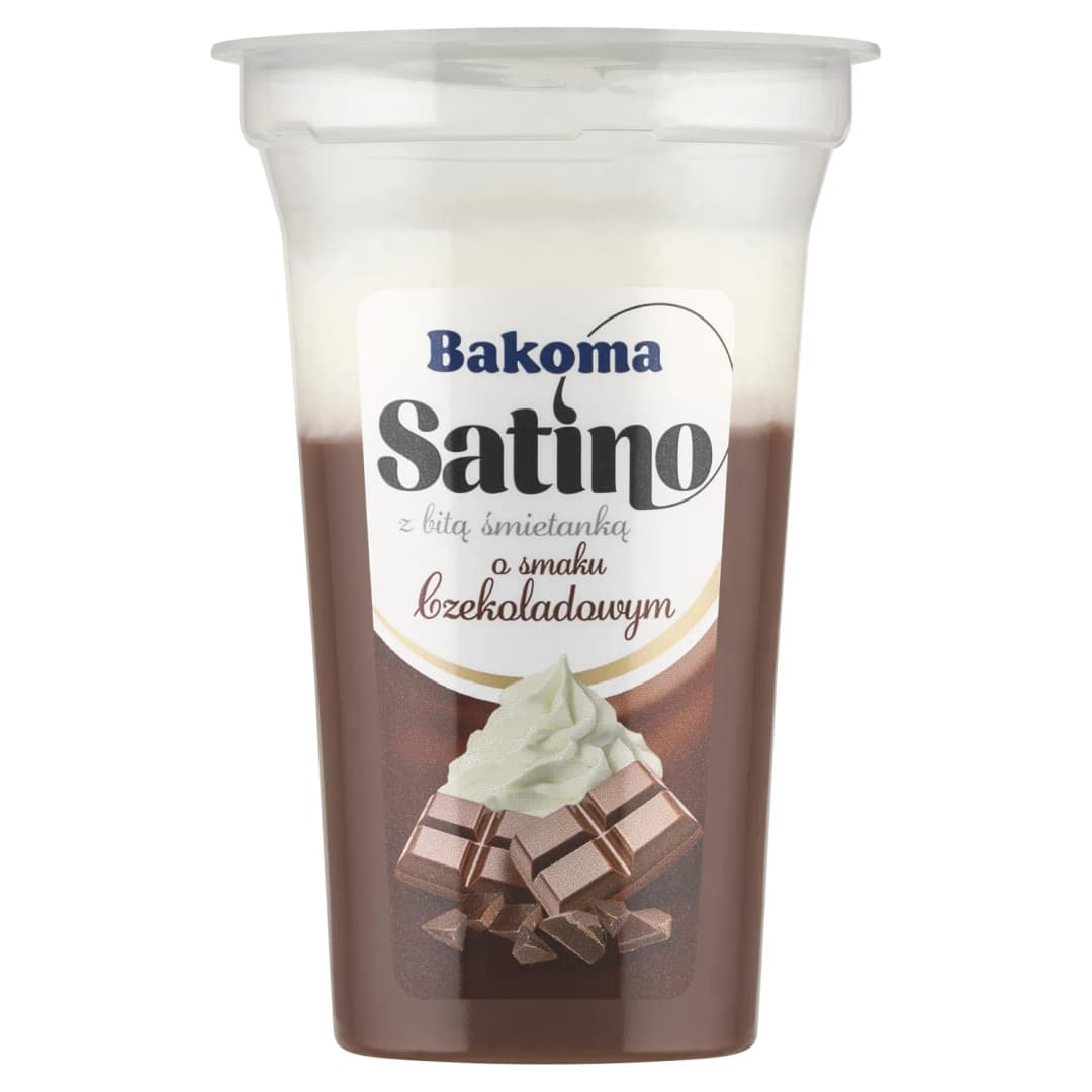 BAKOMA SATINO Deser czekoladowy z bitą śmietaną 165 g