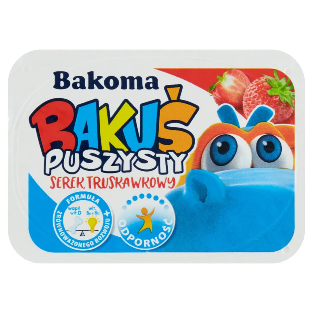 BAKOMA BAKUŚ Serek puszysty truskawkowy 90 g