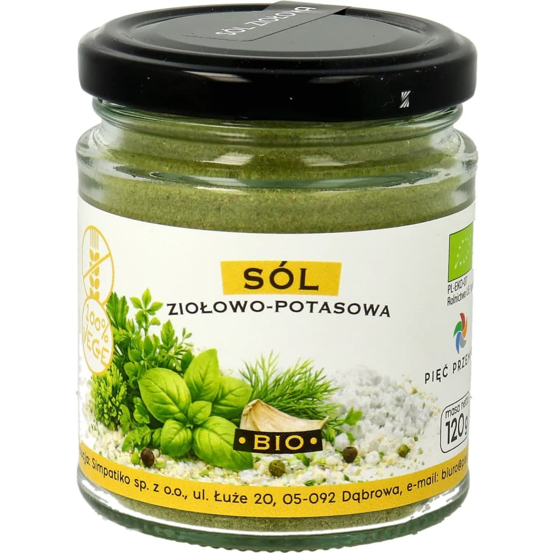 PIĘĆ PRZEMIAN Sól ziołowo-potasowa BIO 120 g