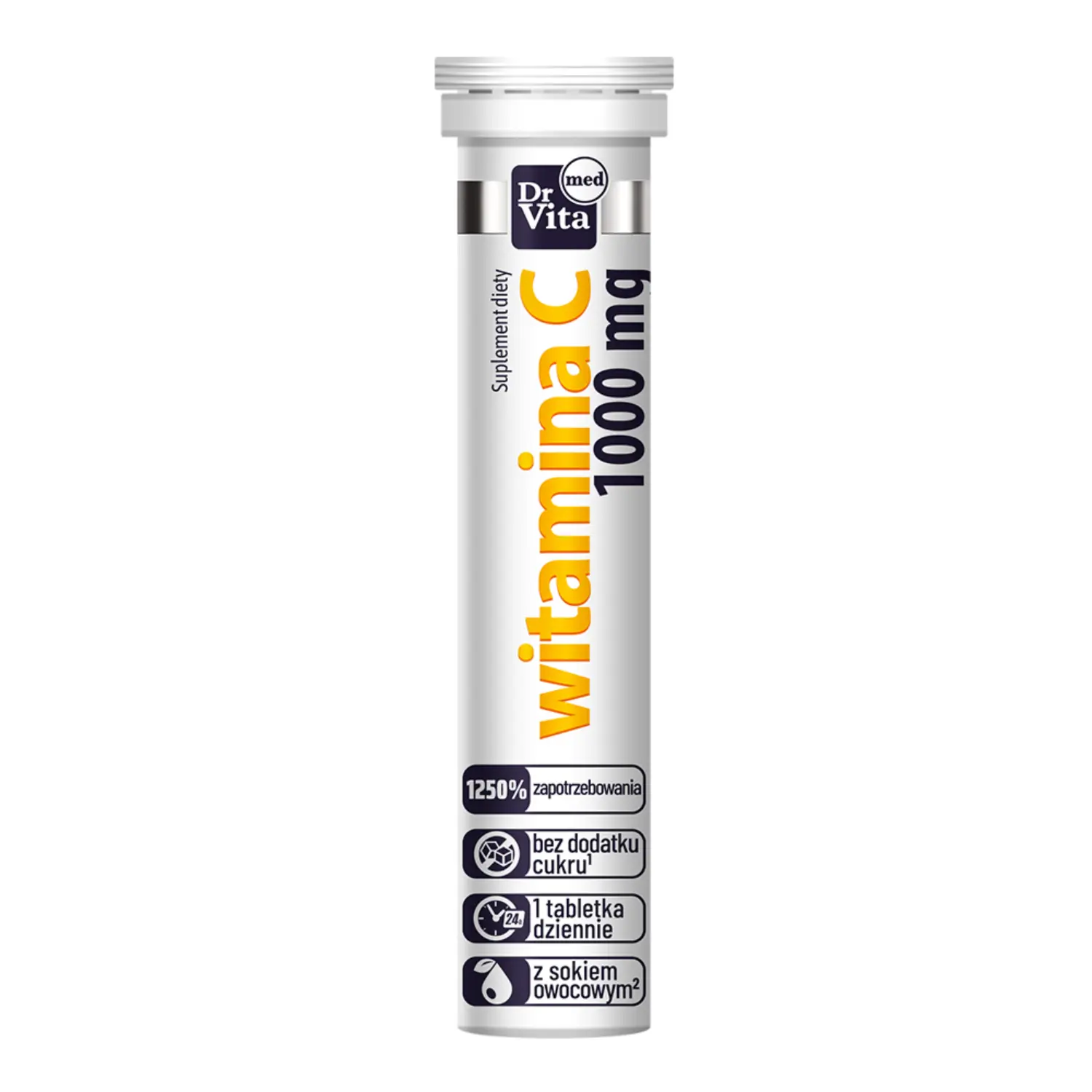 DR VITA Suplement diety Witamina C 1000 mg (20 tabletek musujących)