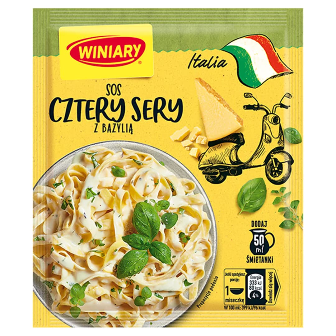 WINIARY Sos cztery sery z bazylią Italia 37 g