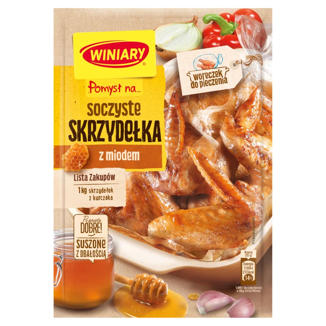 WINIARY POMYSŁ NA... Skrzydełka soczyste z miodem 28 g