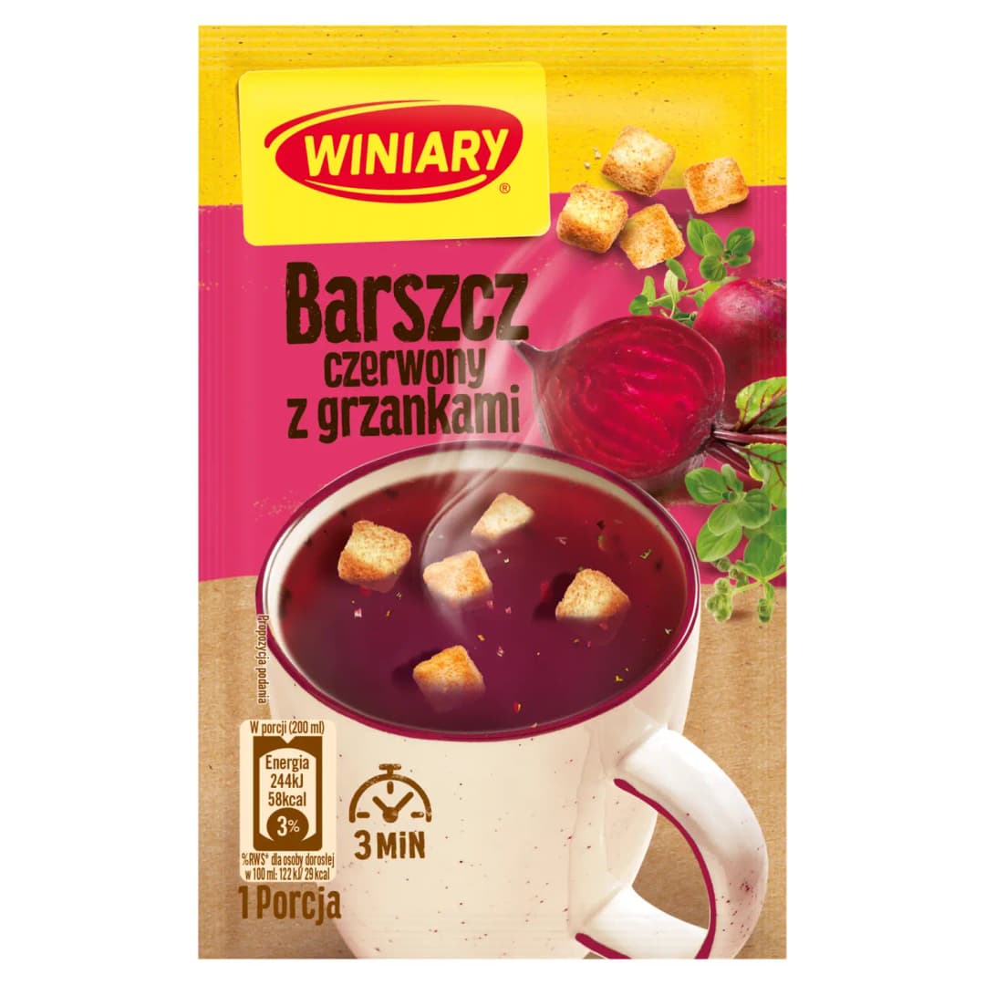 WINIARY Barszcz czerwony z grzankami 16 g