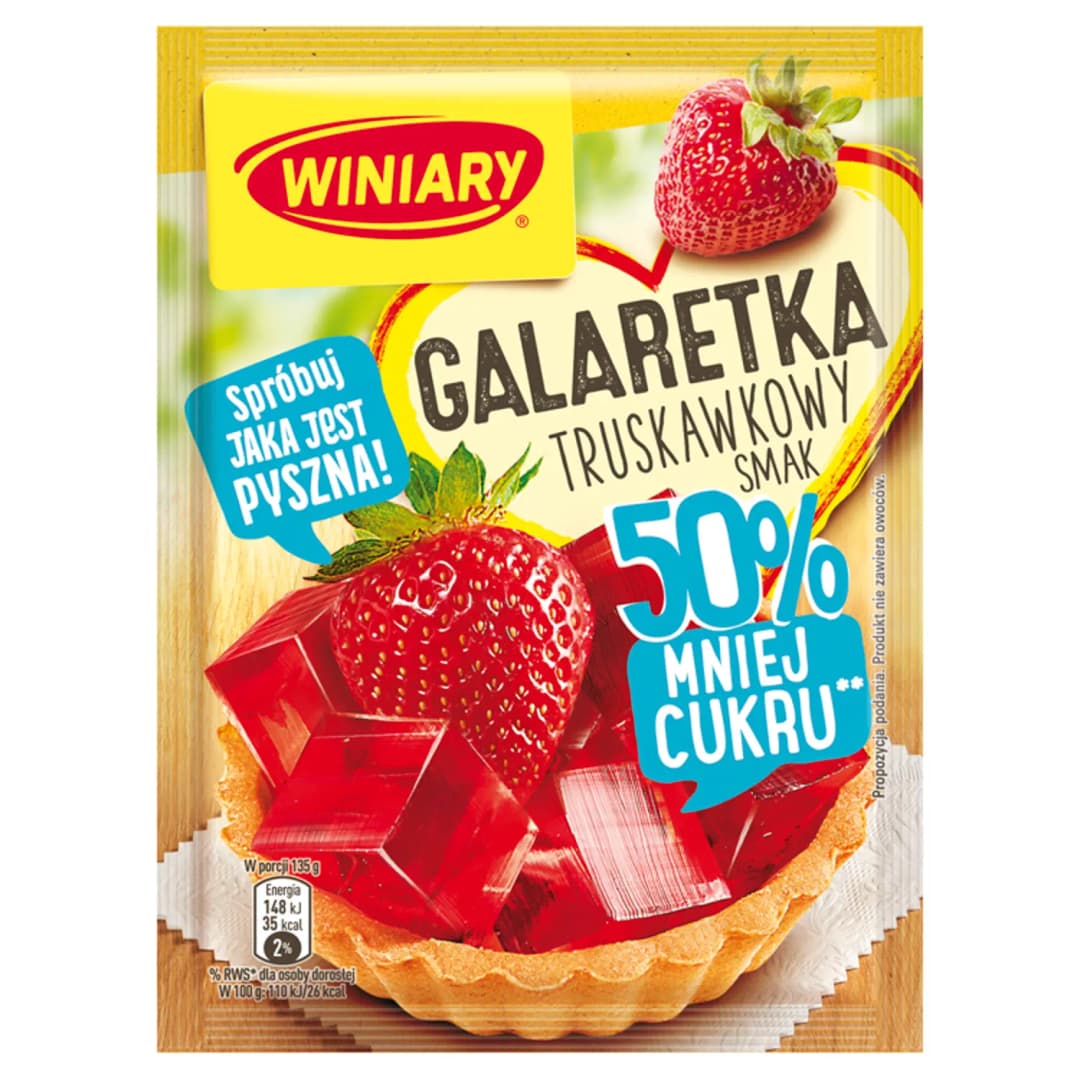WINIARY Galaretka o smaku truskawki 39 g