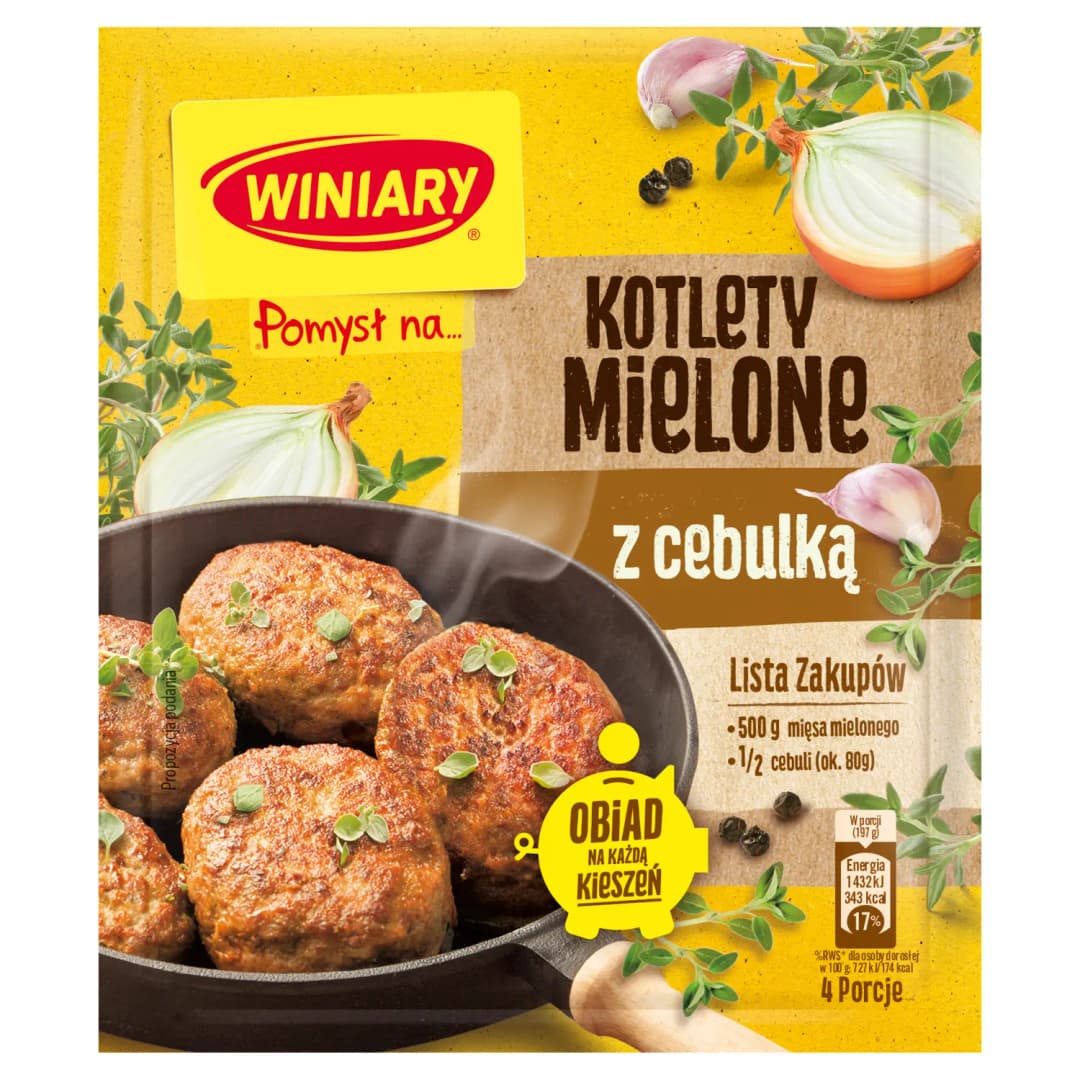 WINIARY POMYSŁ NA... Kotlety mielone z cebulką 69 g