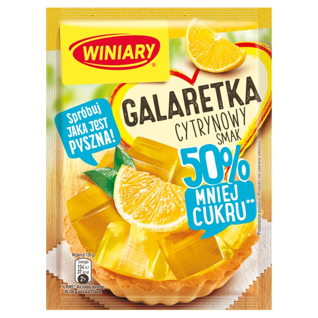 WINIARY Galaretka o smaku cytryny 39 g