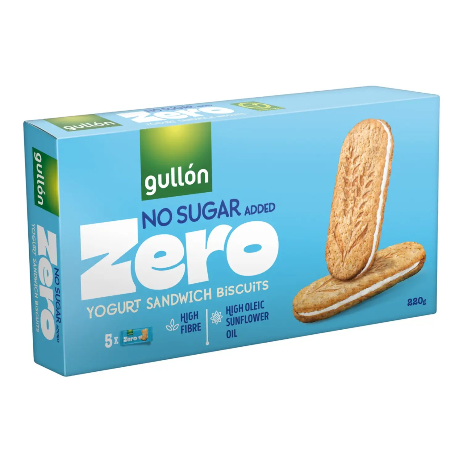 GULLON Ciasteczka wypełnione jogurtem bez dodatku cukru 220 g