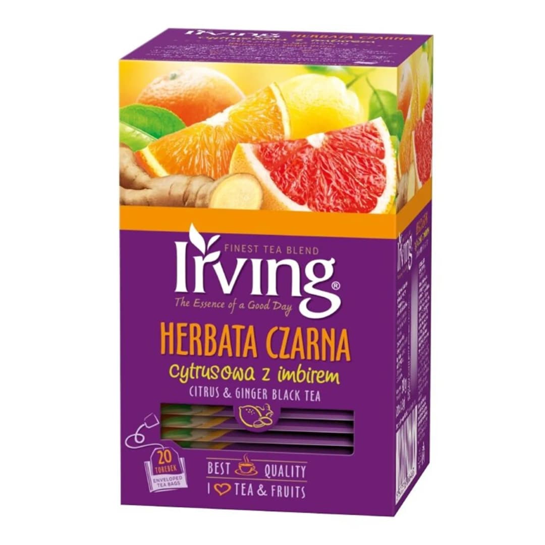 IRVING Herbata czarna cytrusowa z imbirem (20 x 1,5 g) 30 g