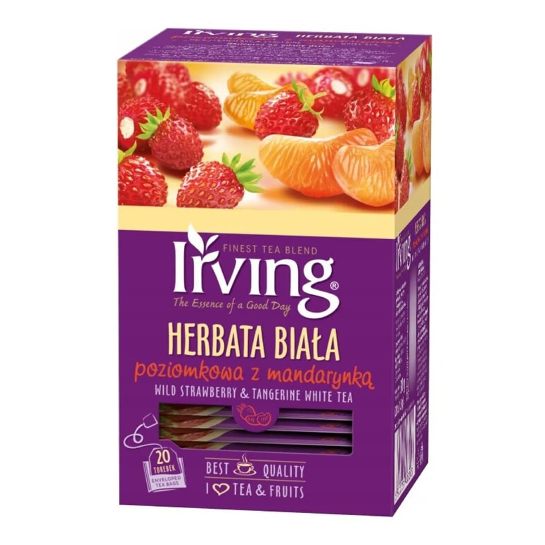 IRVING Herbata biała poziomkowa z mandarynką (20 x 1,5 g) 30 g