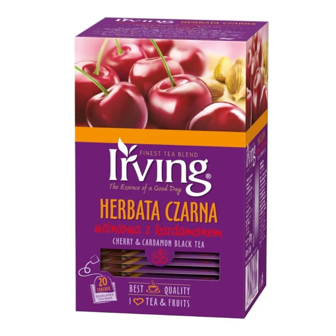 IRVING Herbata czarna wiśniowa z kardamonem (20 x 1,5 g) 30 g