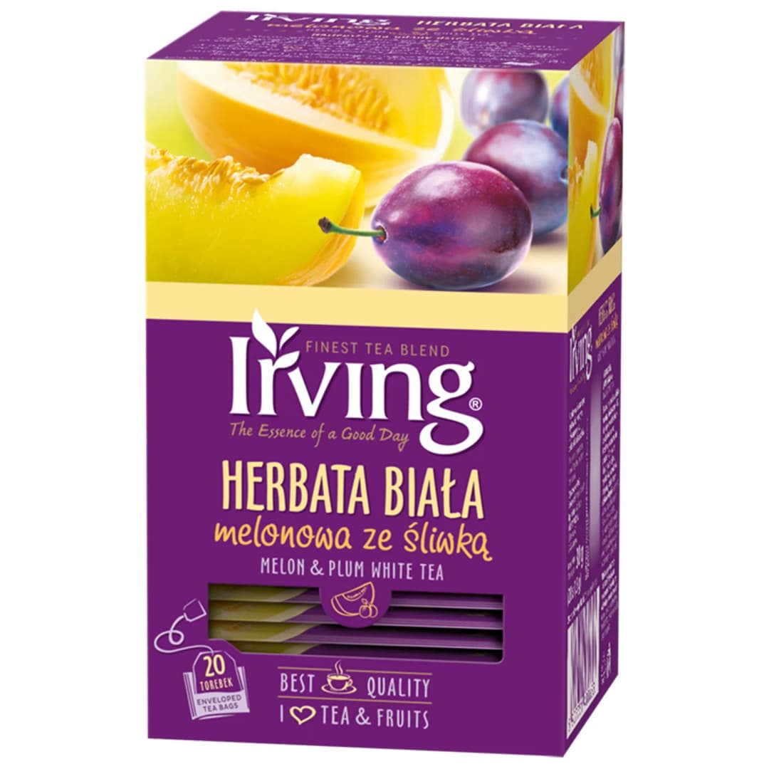 IRVING Herbata biała melonowa ze śliwką (20 x 1,5 g) 30 g