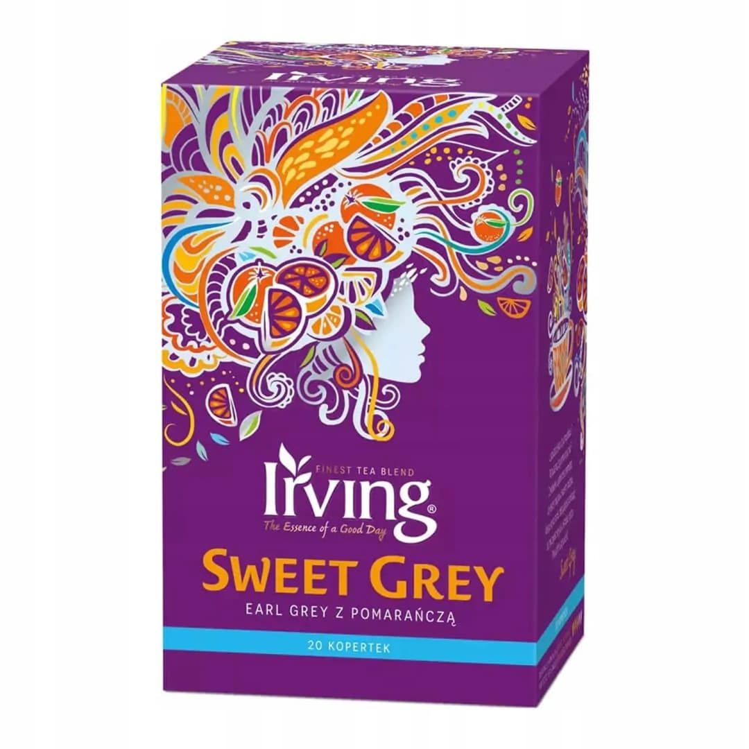 IRVING Herbata czarna Earl Grey z pomarańczą Sweet Grey (20 x 1,5 g) 30 g
